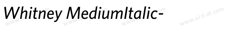Whitney MediumItalic字体转换
